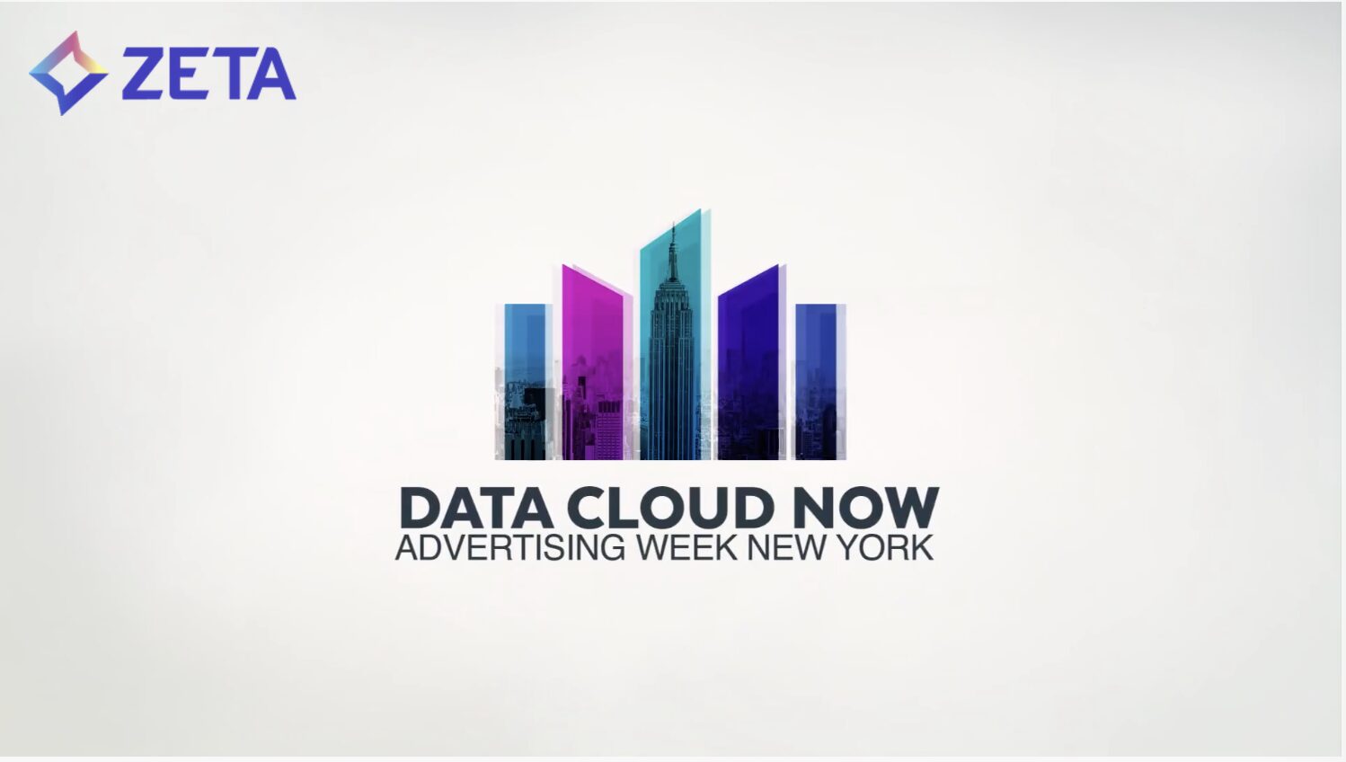 chart with text saying data cloud now Advertising Week New York